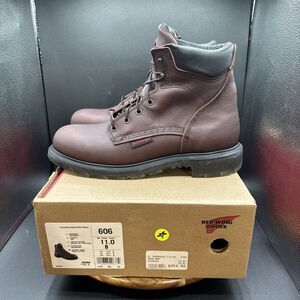 Red Wing 606 Supersole 2.0 Mens Size 11 B Work Boots Brown Leather Soft Toe NEW